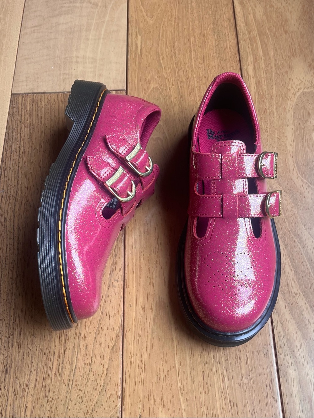 Dr. Martens 8065 Glitter Patent Leather Mary Jane Shoes Junior US 4 UK 3 EU36